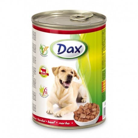 Консервированный корм для собак Dax кусочки с говядиной