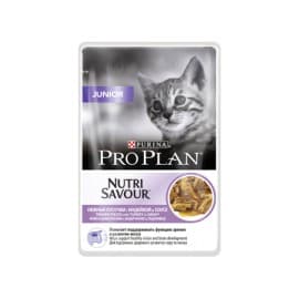 Purina Pro Рlan для котят вкусные кусочки в соусе, с индейкой 0,085 кг
