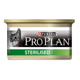 Pro Plan Nutri Savour для стерилизованных кошек и котов, вкусные кусочки с тунцом и лососем 0, 085 кг