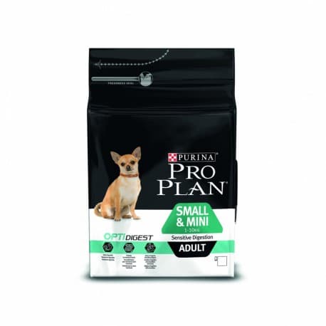 ProPlan Корм сухой для взрослых собак мелких и карликовых пород с чувствительным пищеварением с ягненок и рис 3 кг