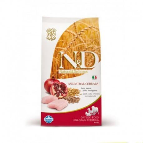  N&D LOW GRAIN DOG CHICKEN & POMEGRANATE PUPPY MINI 0,8кг