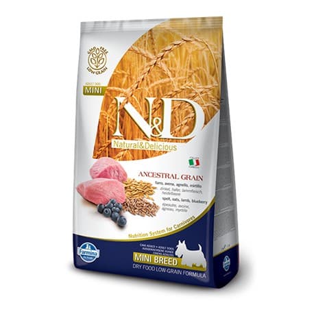 N&D LOW GRAIN DOG LAMB & BLUEBERRY PUPPY MINI 0,8кг