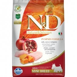 N&D DOG GF PUMPKIN CHICKEN & POMEGRANATE ADULT MINI 0,8