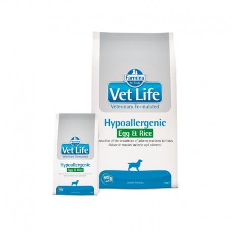 Vet Life Dog Hypoallergenic Egg&Rice / Гипоаллергенное диетическое питание для собак (яйцо/рис) 2 кг