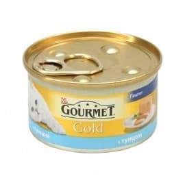 Gourmet Gold корм консервированный полнорационный с тунцом для взрослых кошек 85 г