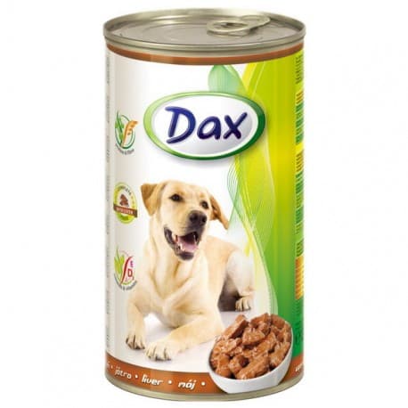 DAX Консервированный корм для Собак кусочки с печенью, 1240 гр