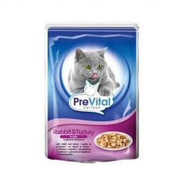 PreVital Классик консервы для кошек, в желе кролик/индейка, 100 гр