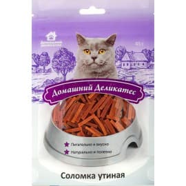 Домашний деликатес Соломка утиная (для кошек), 0,045 кг