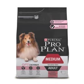 Purina Pro Plan. Корм сухой для взрослых собак средних пород с чувств.кожей, с лососем и рисом 7 кг