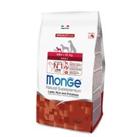 Monge MINI ADULT Корм для взрослых собак мини пород (ягн.+рис+картофель) 2,5 кг 