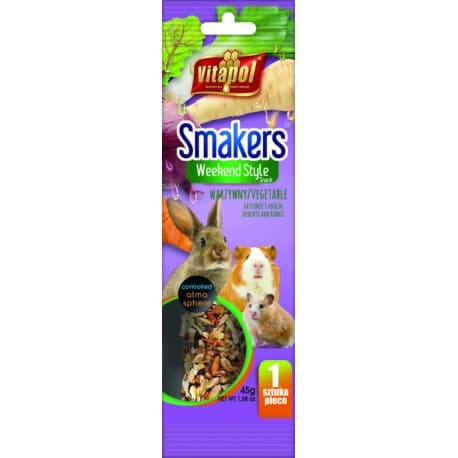 Vitapol Smakers® с овощами для грызунов и кролика в пакете WEEKEND STYLE, 45 г