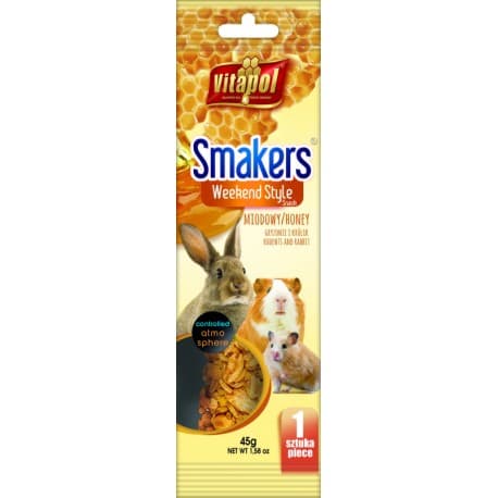 Vitapol Медовый Smakers® для грызунов и кролика в пакете WEEKEND STYLE, 45 г