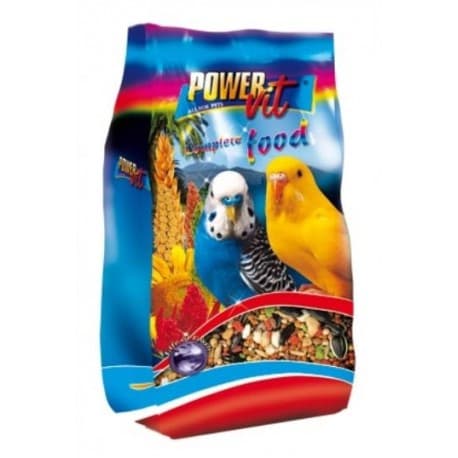 Power Vit Полнорационный корм для волнистых попугаев в пакете, 500гр.